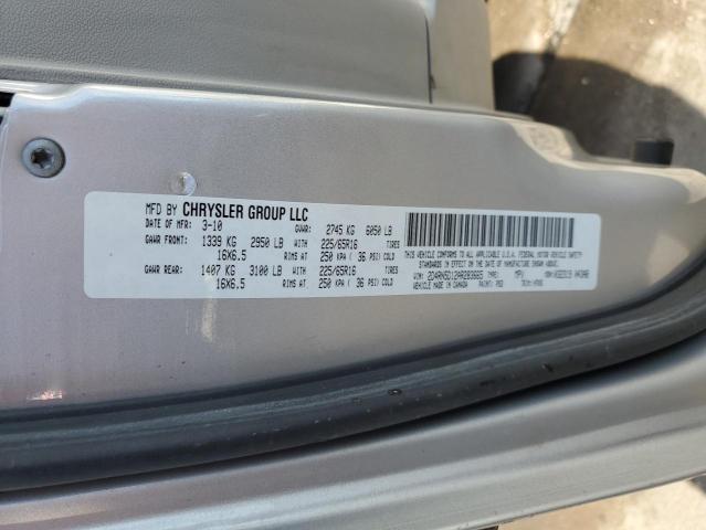 2D4RN5D12AR283665 - 2010 DODGE GRAND CARA SXT SILVER photo 13