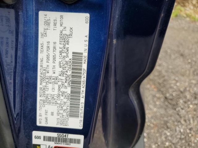 5TFUU4EN7FX113882 - 2015 TOYOTA TACOMA ACCESS CAB ლურჯი ფოტო 12