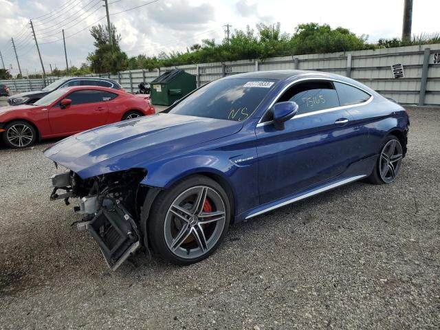 WDDWJ8HB3KF860718 - 2019 MERCEDES-BENZ C 63 AMG-S BLUE photo 1