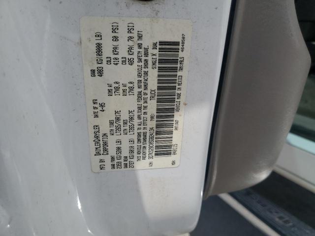 3D7KS28C05G824134 - 2005 DODGE RAM 2500 ST WHITE photo 12