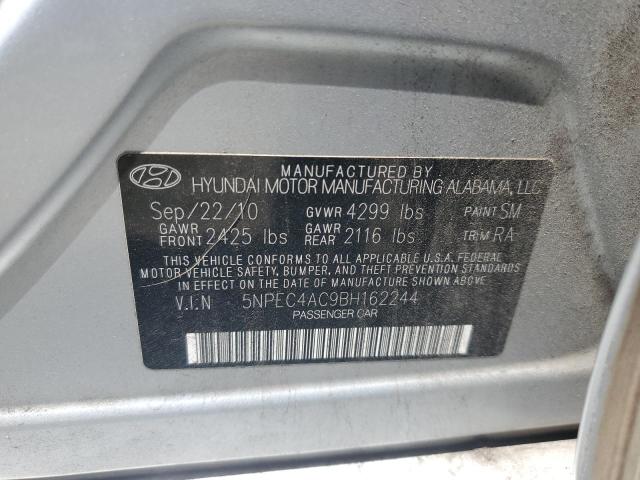 5NPEC4AC9BH162244 - 2011 HYUNDAI SONATA SE SILVER photo 12