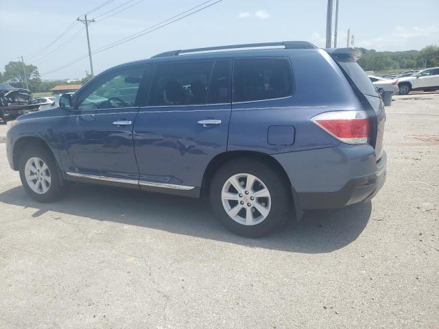 5TDBK3EH8DS267845 - 2013 TOYOTA HIGHLANDER BASE BLUE photo 2