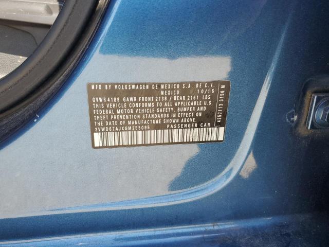 3VWD67AJXGM255095 - 2016 VOLKSWAGEN JETTA SE BLUE photo 13