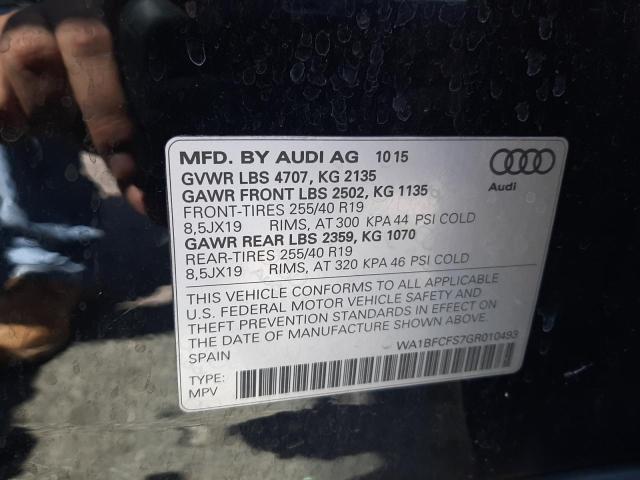 WA1BFCFS7GR010493 - 2016 AUDI Q3 PREMIUM PLUS BLACK photo 14