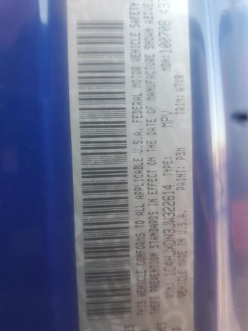 1C4HJXDN3JW322614 - 2018 JEEP WRANGLER U SPORT ლურჯი ფოტო 10