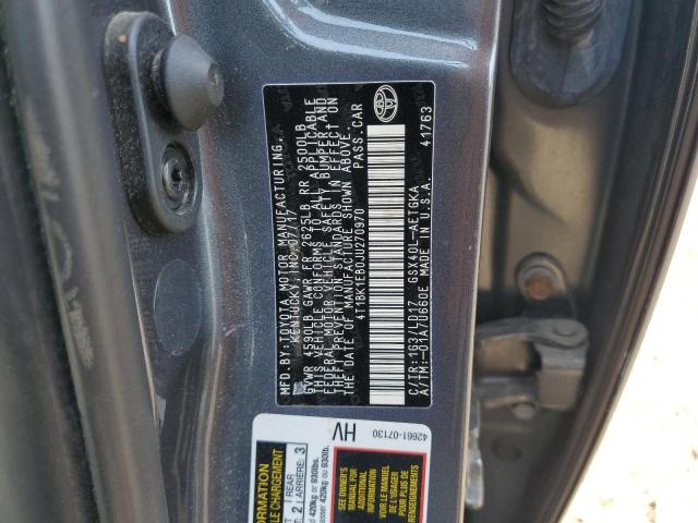 4T1BK1EB0JU270970 - 2018 TOYOTA AVALON XLE Boz foto 12