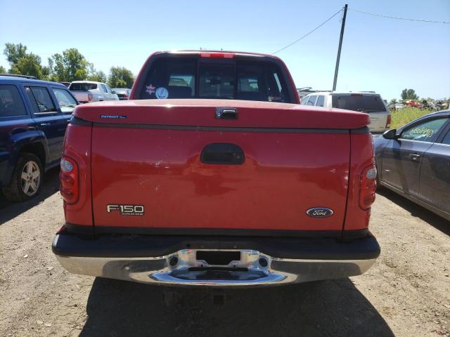 1FTRW08L71KA76499 - 2001 FORD F150 SUPERCREW RED photo 6