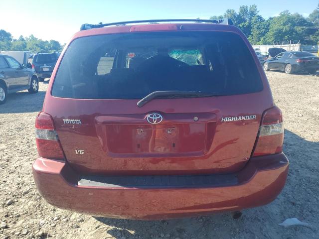 JTEDP21A640013885 - 2004 TOYOTA HIGHLANDER BASE RED photo 6