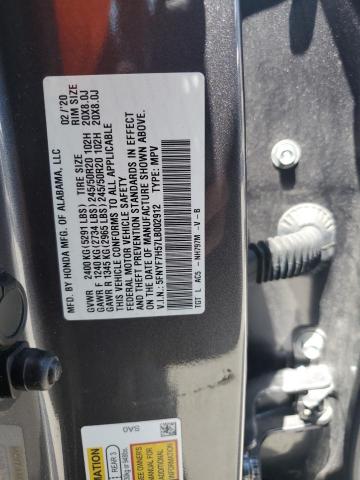 5FNYF7H57LB002912 - 2020 HONDA PASSPORT EXL Сұр фото 13