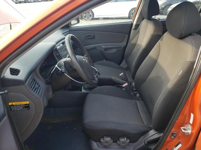 KNADE123886411085 - 2008 KIA RIO BASE ORANGE photo 7