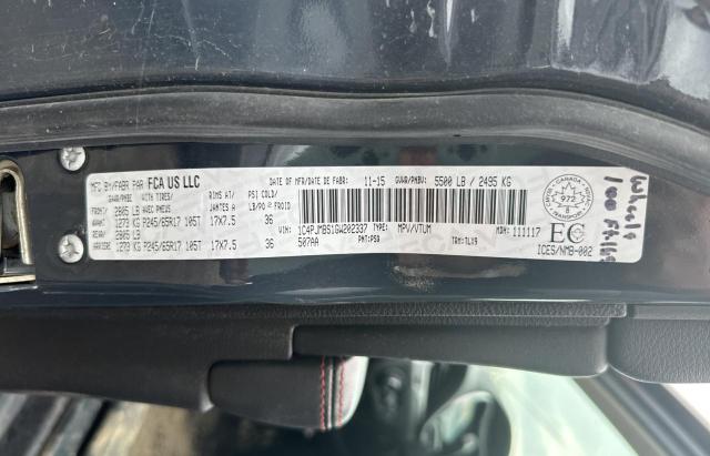 1C4PJMBS1GW202337 - 2016 JEEP CHEROKEE TRAILHAWK BLUE photo 10