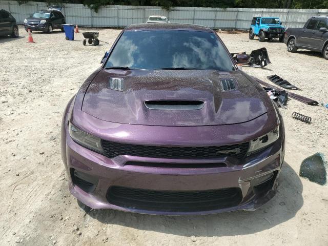 2C3CDXL9XNH101767 - 2022 DODGE CHARGER SRT HELLCAT PURPLE photo 5