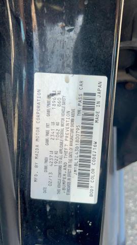 JM1BL1L43D1800795 - 2013 MAZDA SPEED 3 შავი ფოტო 10