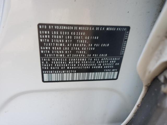 3VV3B7AX4LM182719 - 2020 VOLKSWAGEN TIGUAN SE Белый фото 13