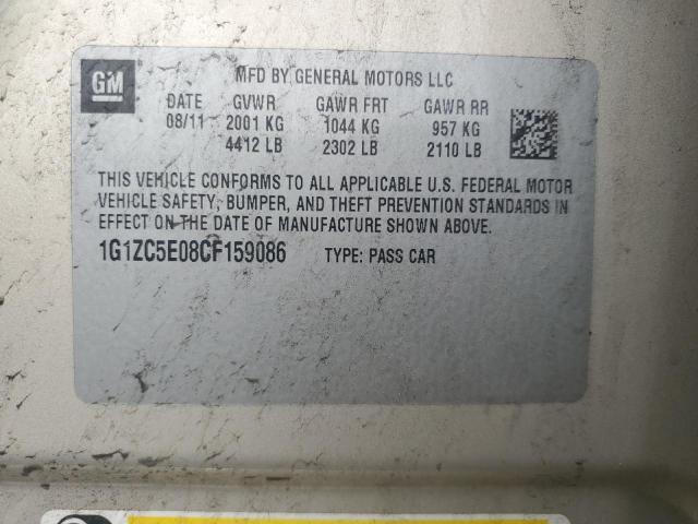 1G1ZC5E08CF159086 - 2012 CHEVROLET MALIBU 1LT 米色 照片 12