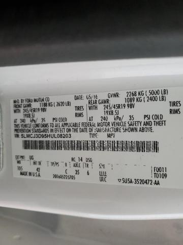 5LMCJ3D95HUL08203 - 2017 LINCOLN MKC RESERVE Ağ foto 14