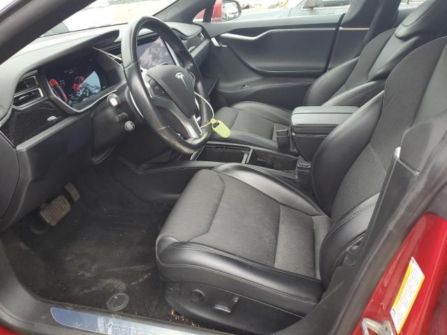 5YJSA1E23HF234071 - 2017 TESLA MODEL S RED photo 7