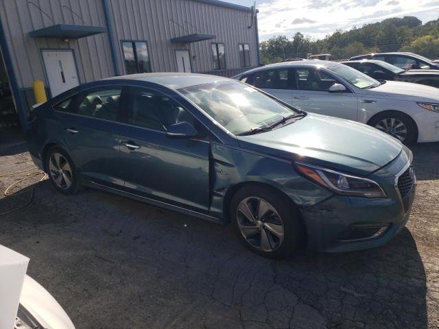 KMHE34L14GA012905 - 2016 HYUNDAI SONATA HYBRID BLUE photo 4