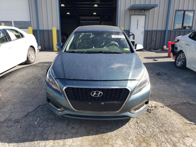 KMHE34L14GA012905 - 2016 HYUNDAI SONATA HYBRID BLUE photo 5