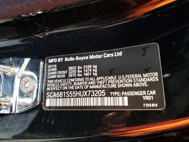 SCA681S55HUX73205 - 2017 ROLLS-ROYCE PHANTOM შავი ფოტო 10