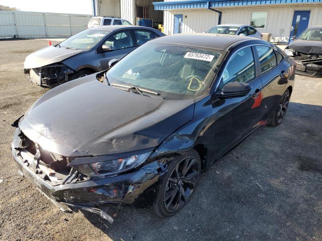 2HGFC2F82KH557454 - 2019 HONDA CIVIC SPORT 黑色 照片 2