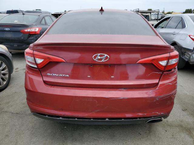 5NPE24AF3FH097166 - 2015 HYUNDAI SONATA SE RED photo 6