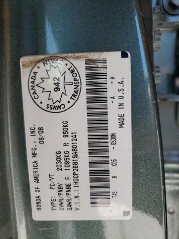 1HGCP26819A801241 - 2009 HONDA ACCORD EXL GREEN photo 13