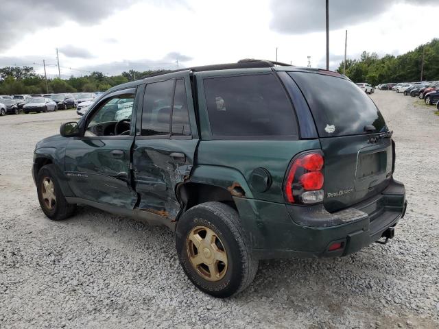 1GNDT13S622400039 - 2002 CHEVROLET TRAILBLAZE GREEN photo 2