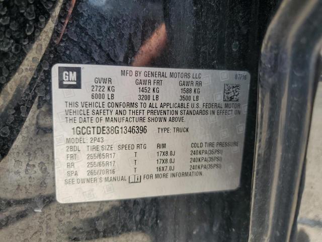 1GCGTDE38G1346396 - 2016 CHEVROLET COLORADO Z71 BLACK photo 13