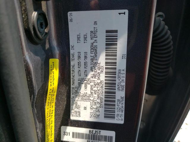 5TFRM5F1XGX106255 - 2016 TOYOTA TUNDRA DOUBLE CAB SR/SR5 GRAY photo 13