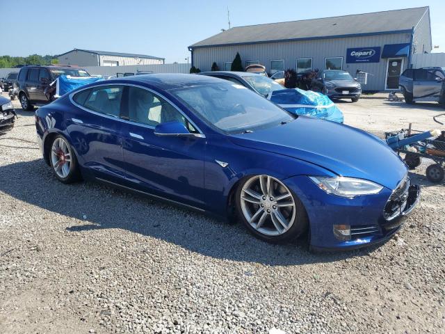 5YJSA1E22FF111973 - 2015 TESLA MODEL S BLUE photo 4