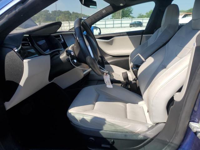 5YJSA1E22FF111973 - 2015 TESLA MODEL S BLUE photo 7