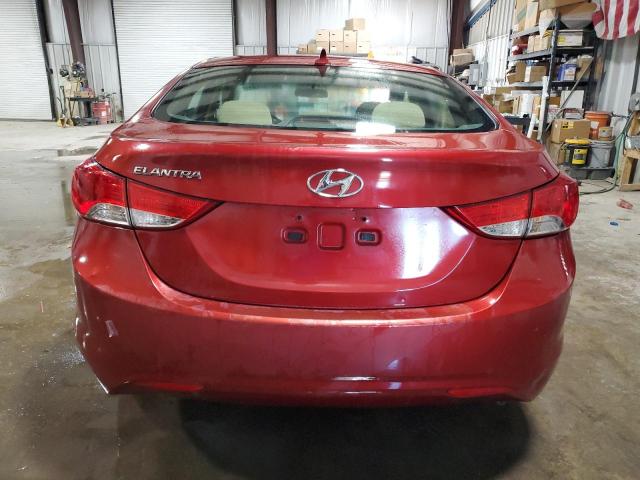 5NPDH4AE9DH201349 - 2013 HYUNDAI ELANTRA GLS RED photo 6