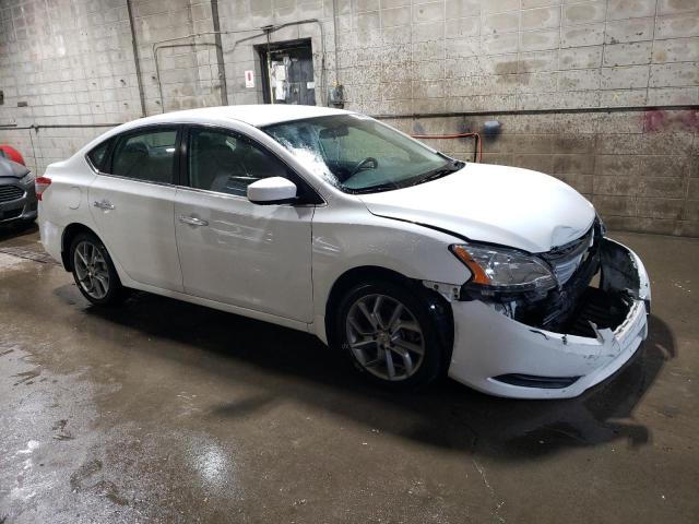 3N1AB7AP1FY303003 - 2015 NISSAN SENTRA S WHITE photo 4