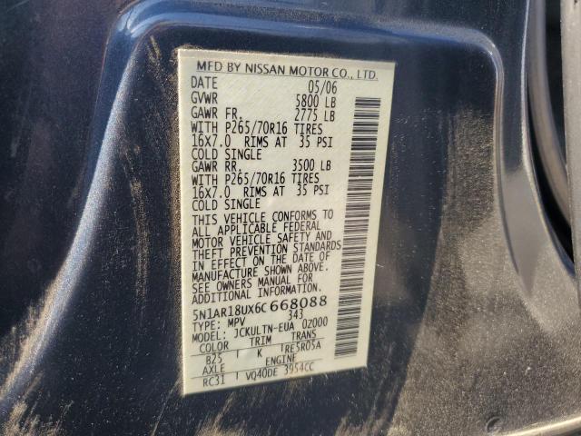 5N1AR18UX6C668088 - 2006 NISSAN PATHFINDER LE 灰色 照片 13