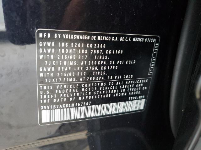 3VV1B7AX8LM157667 - 2020 VOLKSWAGEN TIGUAN S Սև լուսանկար 13