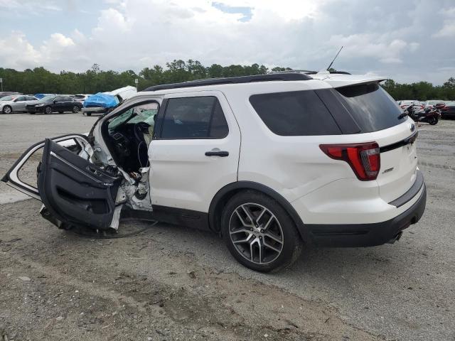1FM5K8GT5KGB06514 - 2019 FORD EXPLORER SPORT Белый фото 2