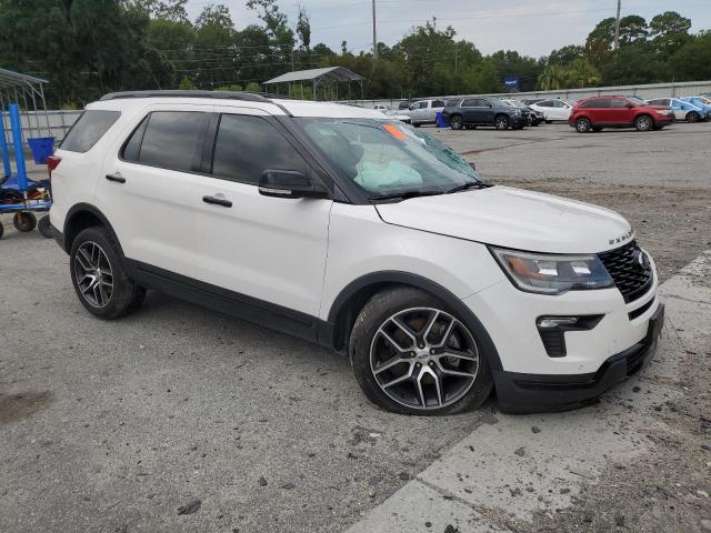 1FM5K8GT5KGB06514 - 2019 FORD EXPLORER SPORT Белый фото 4
