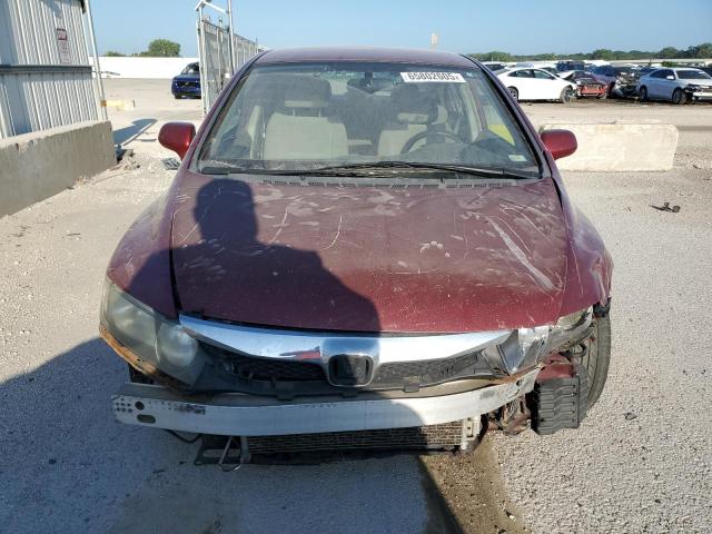 19XFA1F54BE027275 - 2011 HONDA CIVIC LX RED photo 5