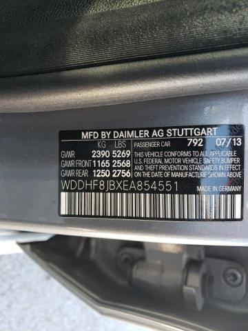 WDDHF8JBXEA854551 - 2014 MERCEDES-BENZ E 350 4MATIC SILVER photo 12