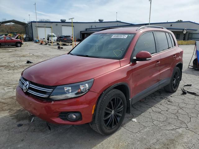 WVGBV7AX5FW081612 - 2015 VOLKSWAGEN TIGUAN S MAROON photo 2