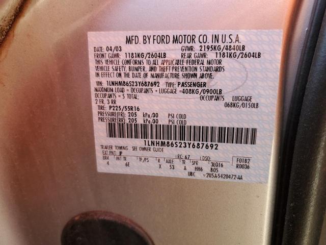 1LNHM86S23Y687692 - 2003 LINCOLN LS 银色 照片 12