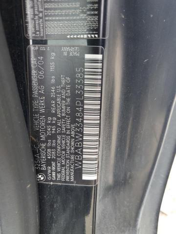 WBABW33484PL33385 - 2004 BMW 325 CI BLACK photo 12