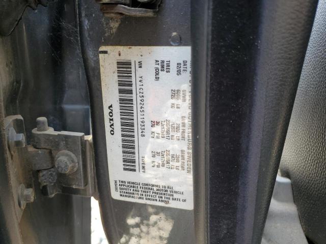 YV1CZ592451193348 - 2005 VOLVO XC90 GRAY photo 13