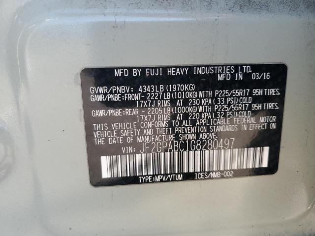 JF2GPABC1G8280497 - 2016 SUBARU CROSSTREK PREMIUM 米色 照片 13