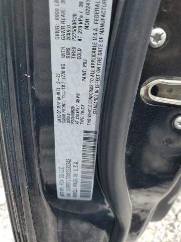 1C6RR7LT0MS535343 - 2021 RAM 1500 CLASSIC SLT Черный фото 12