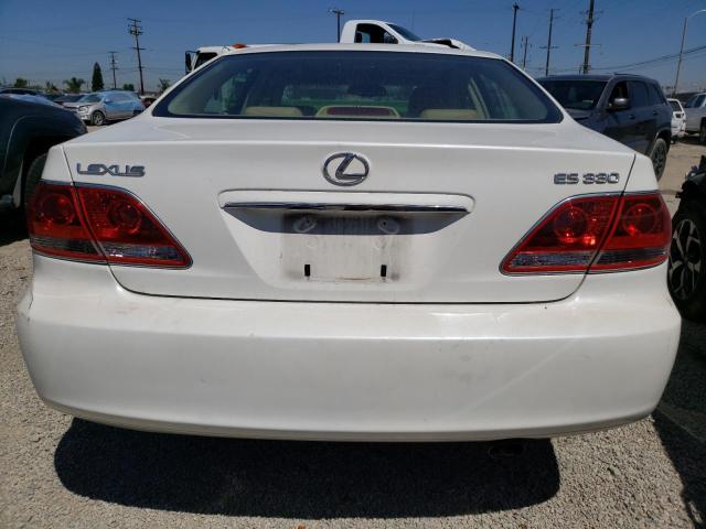 JTHBA30G355117245 - 2005 LEXUS ES 330 WHITE photo 6