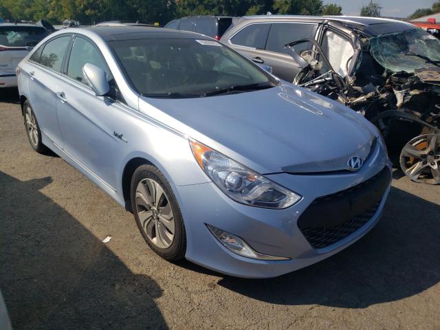 KMHEC4A48DA081167 - 2013 HYUNDAI SONATA HYBRID BLUE photo 4