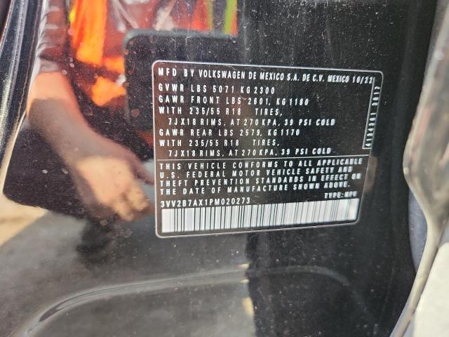 3VV2B7AX1PM020273 - 2023 VOLKSWAGEN TIGUAN SE BLACK photo 13