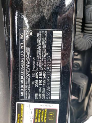 55SWF4JBXJU252100 - 2018 MERCEDES-BENZ C 300 BLACK photo 13